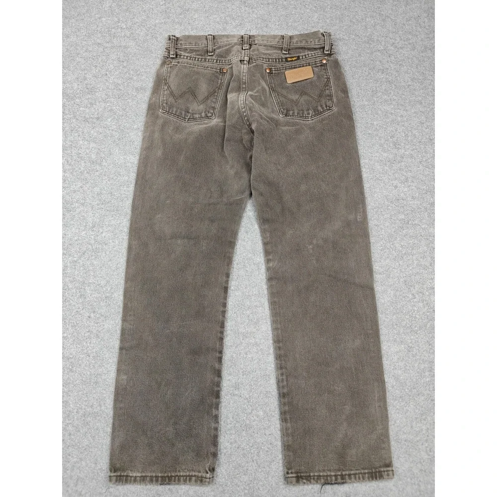 Vintage Wrangler 13MWZKL Jeans Mens 32x30 Brown Cowboy Cut Bootcut Denim Pants
